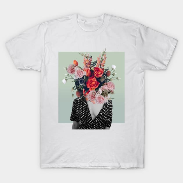 Surreal Flower Bloom Girl T-Shirt by Hmus